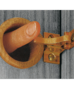 CHIUSURA OTTONE CON BOCCOLA TEAK