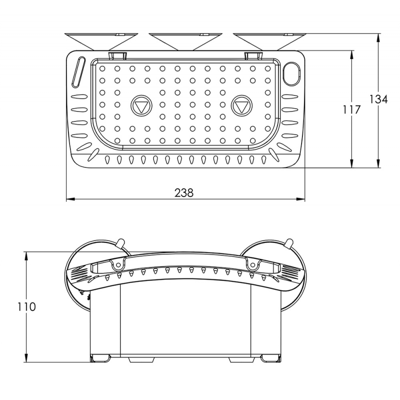 CONTENITORE IN PLASTICA MM.238X110X134 - immagine 2