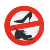 DIVIETO DI SCARPE A BORDO