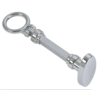 MANIGLIA POMOLO E ANELLO IN OTTONE CROMATO