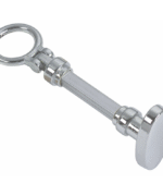 MANIGLIA POMOLO E ANELLO IN OTTONE CROMATO