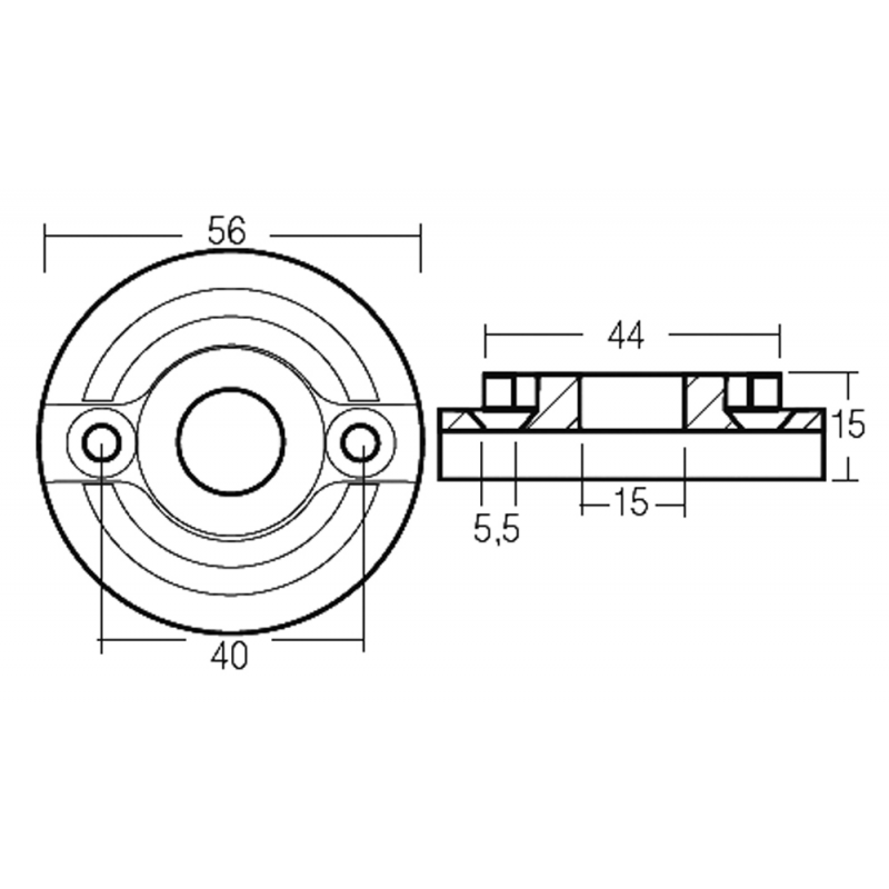 PIASTRINA PER BOW THRUST VETUS KGF75/95 - immagine 2