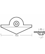 Alternative view of PLACCA  PER YAMAHA 9,9-15 HP