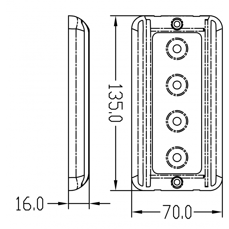 PLAFONIERA IN ALLUMINIO A 4 LED - immagine 2