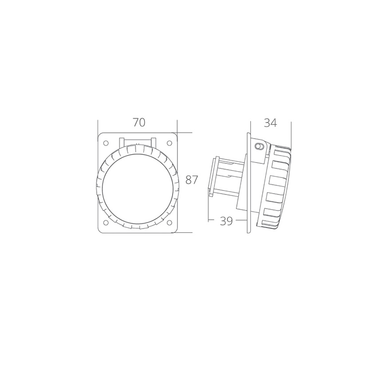 PRESA STAGNA 2P 12/24V. 16A IP67 - immagine 2