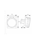 Alternative view of PRESA STAGNA 2P+T 220V. 16A IP67