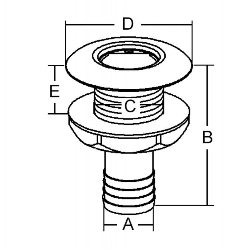 SCARICO A MARE DRITTO IN PVC-INOX - immagine 2