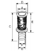 Alternative view of SCARICO A MARE IN PVC CON PORTAGOMMA Ø MM.25