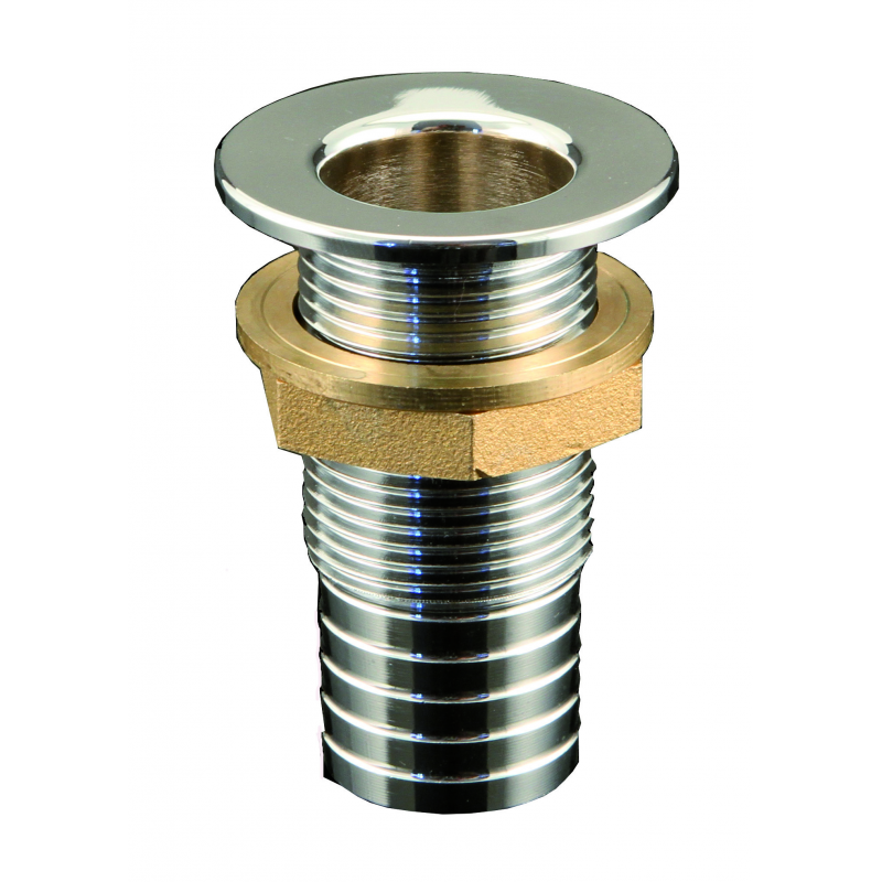 SCARICO POZZETTO IN OTTONE CROMATO CON PORTAGOMMA