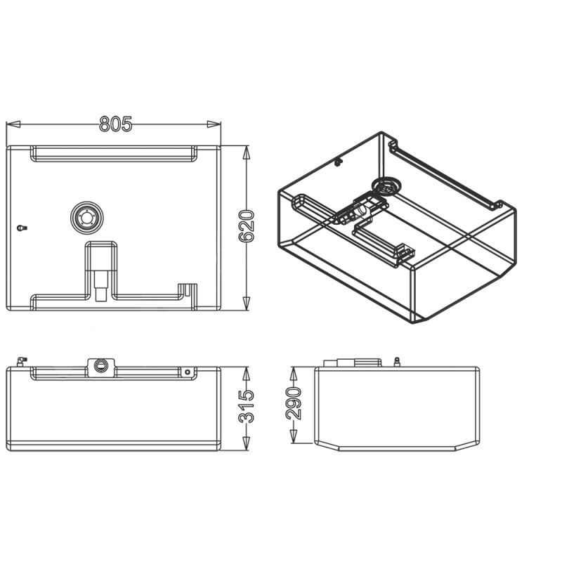 SERBATOIO CARBURANTE LT.140 - immagine 2