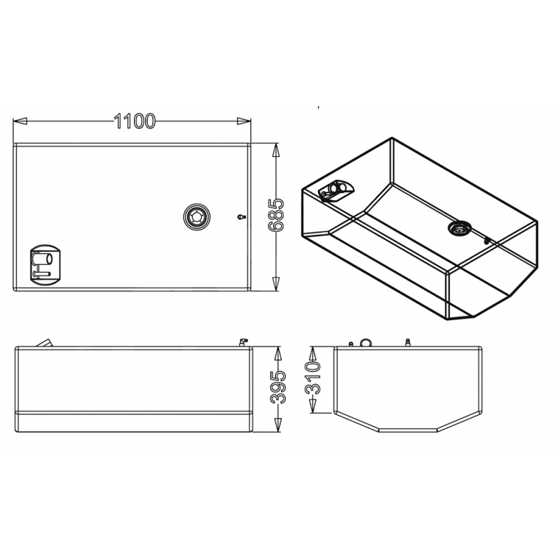 SERBATOIO CARBURANTE LT.270 - immagine 2