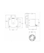 Alternative view of SPINA 2P+T 220V. 16A IP56 IN ACCIAIO INOX