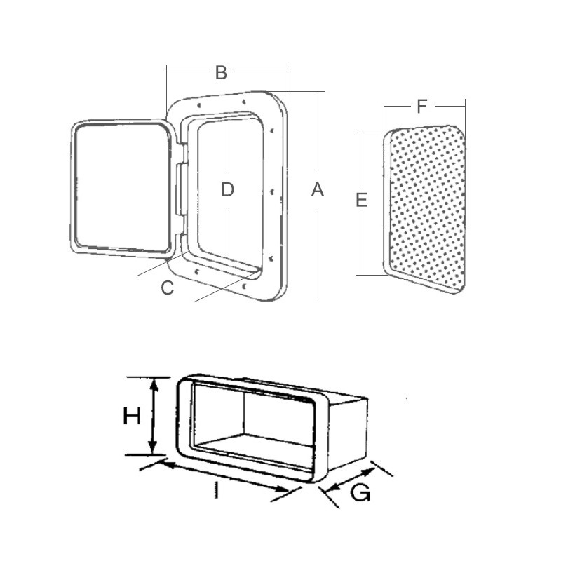 SPORTELLO CON CONTENITORE MM.270X373X190P - immagine 2